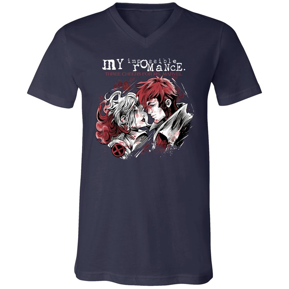 Unisex V-Neck T-Shirt - 8FUTW56Y - Navy - 2