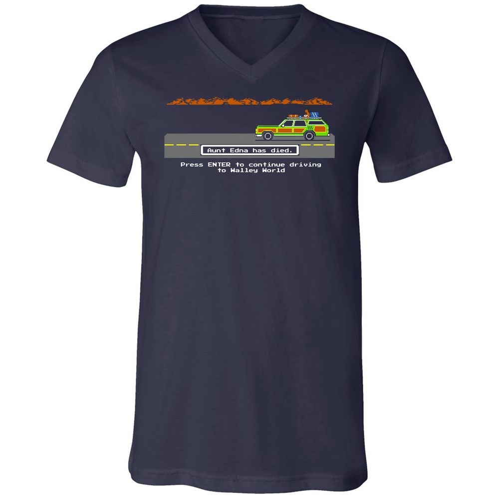 Unisex V-Neck T-Shirt - M2CMVCGH - Navy - 2