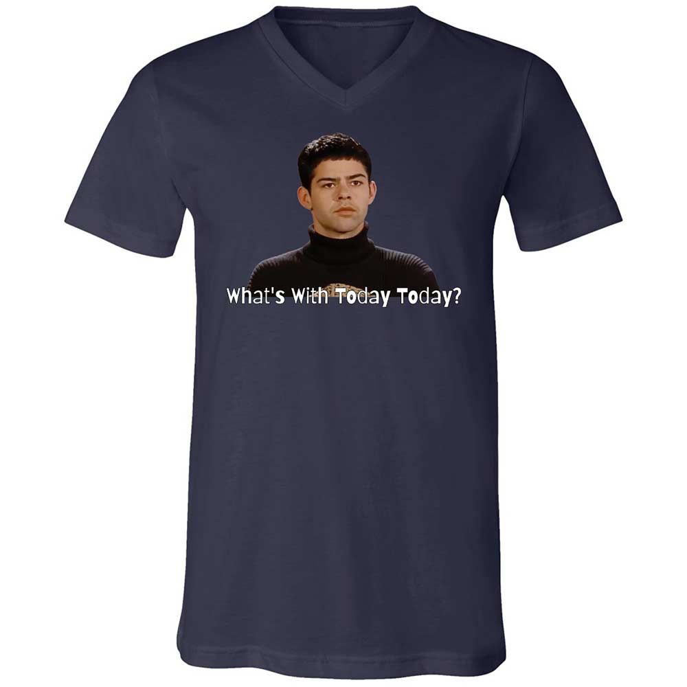 Unisex V-Neck T-Shirt - D8DMLAUE - Navy - 2