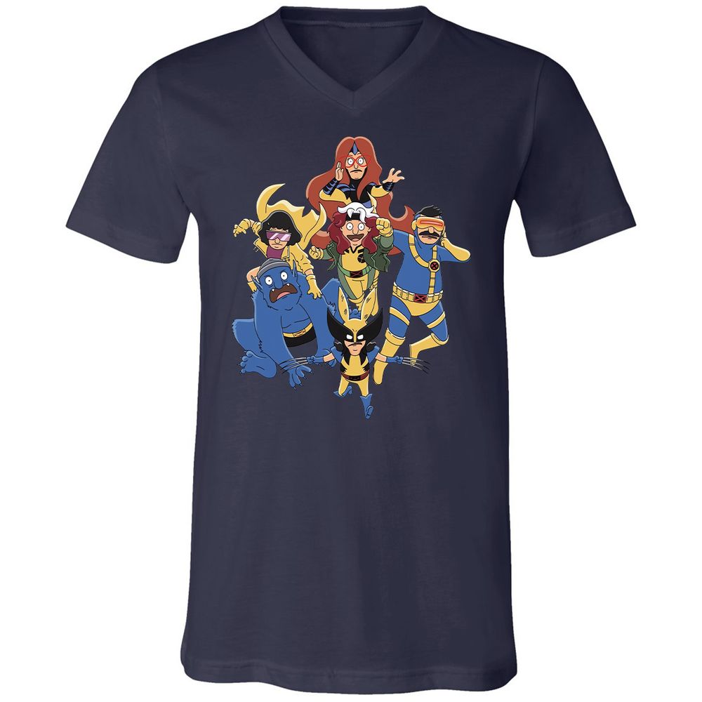 Unisex V-Neck T-Shirt - 7776BKPA - Navy - 2