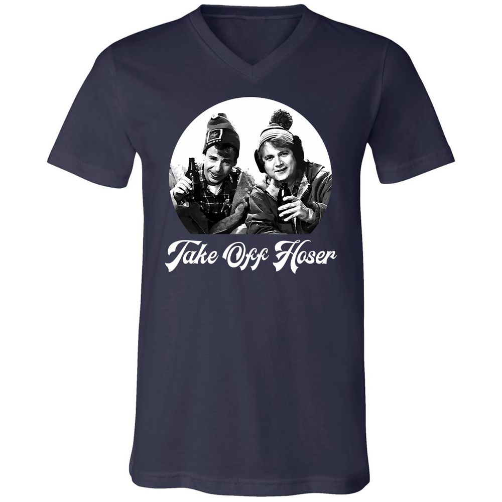 Unisex V-Neck T-Shirt - U1YLWRBW - Navy - 2