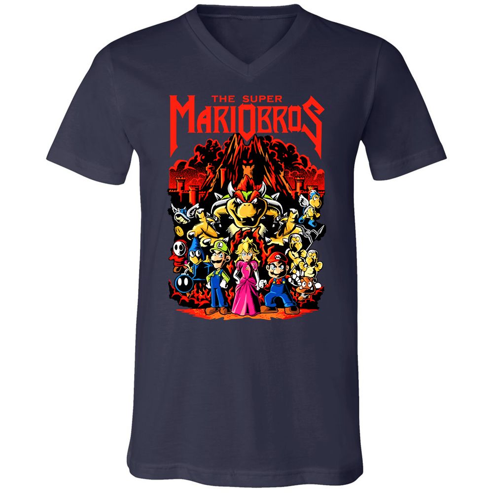 Unisex V-Neck T-Shirt - 6334TRUD - Navy - 2