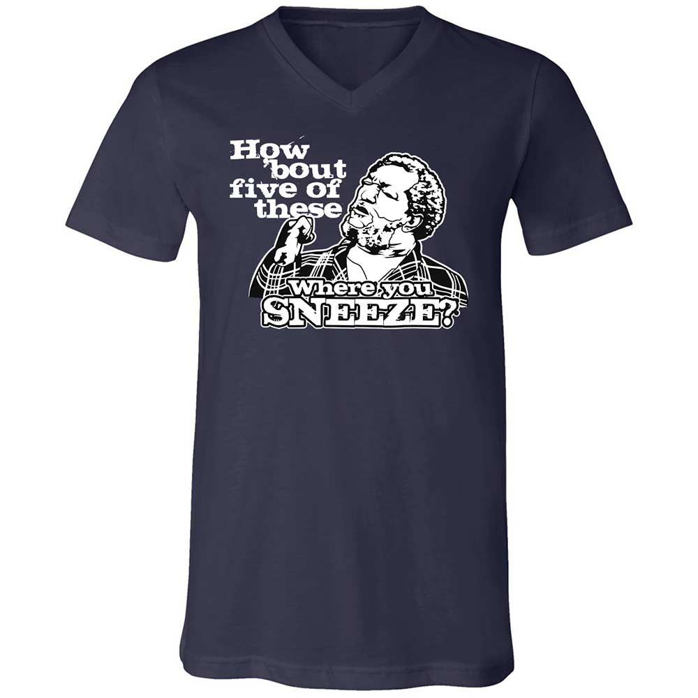 Unisex V-Neck T-Shirt - V7N95X4V - Navy - 2