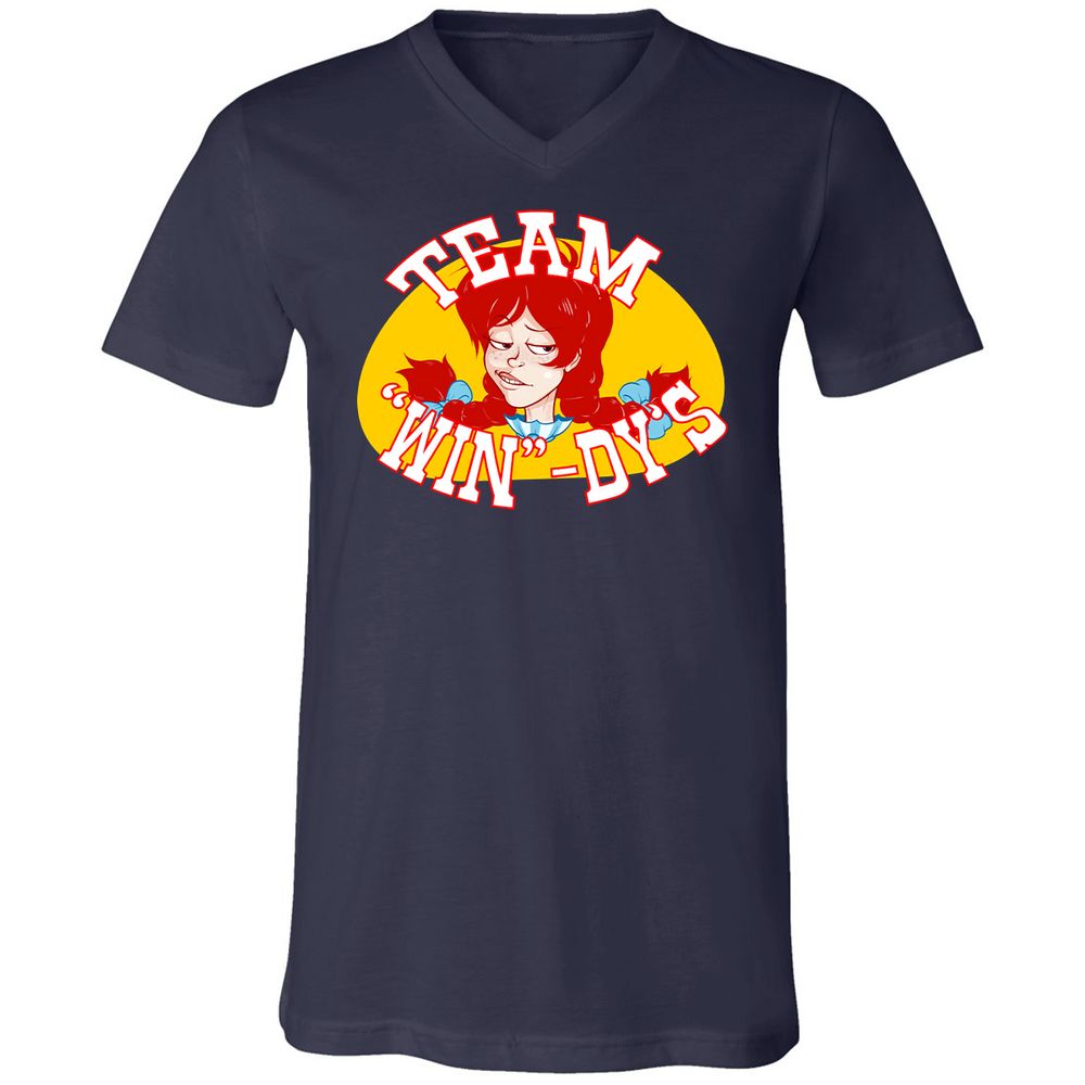 Unisex V-Neck T-Shirt - K9EUERJX - Navy - 2
