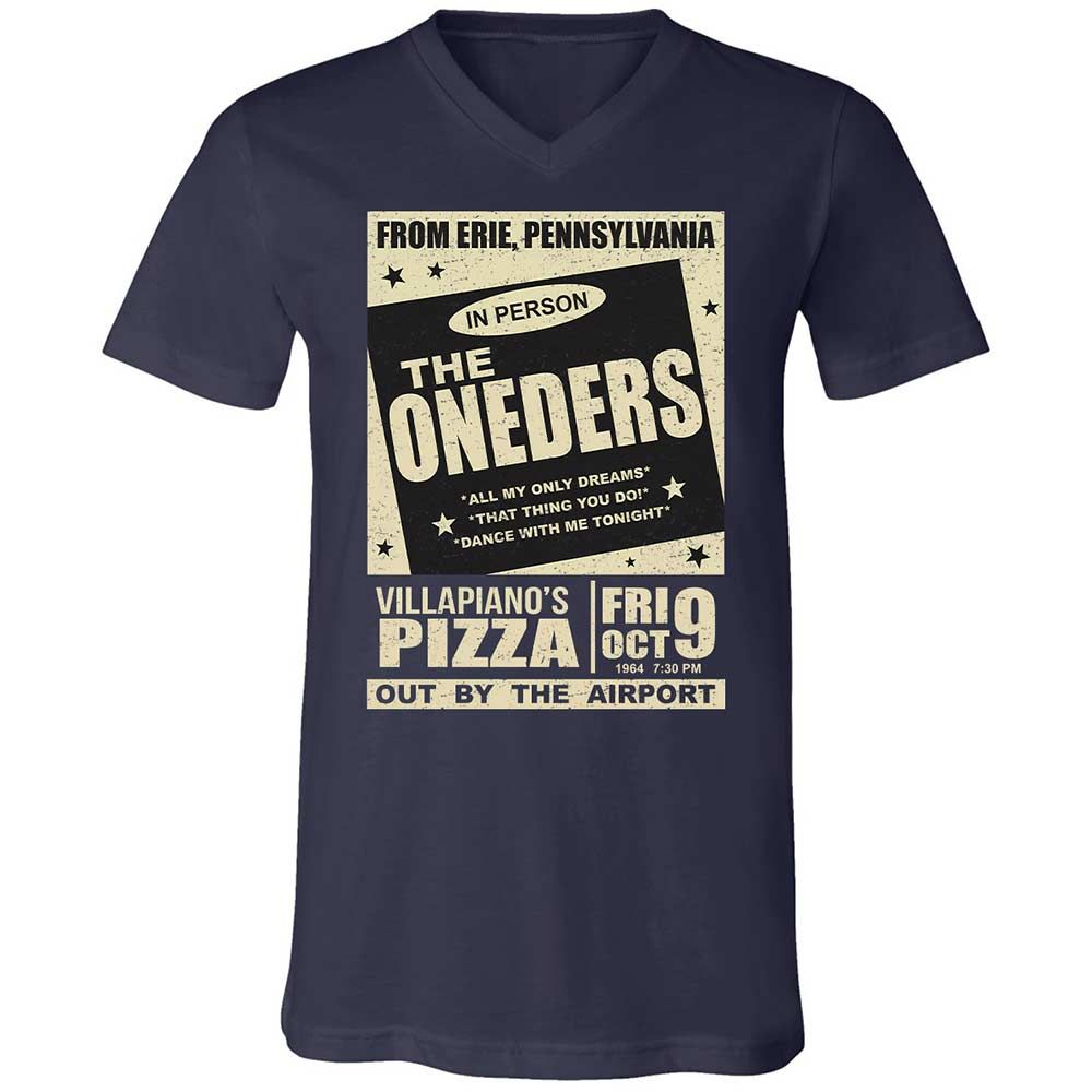 Unisex V-Neck T-Shirt - 7VVKFDQY - Navy - 2