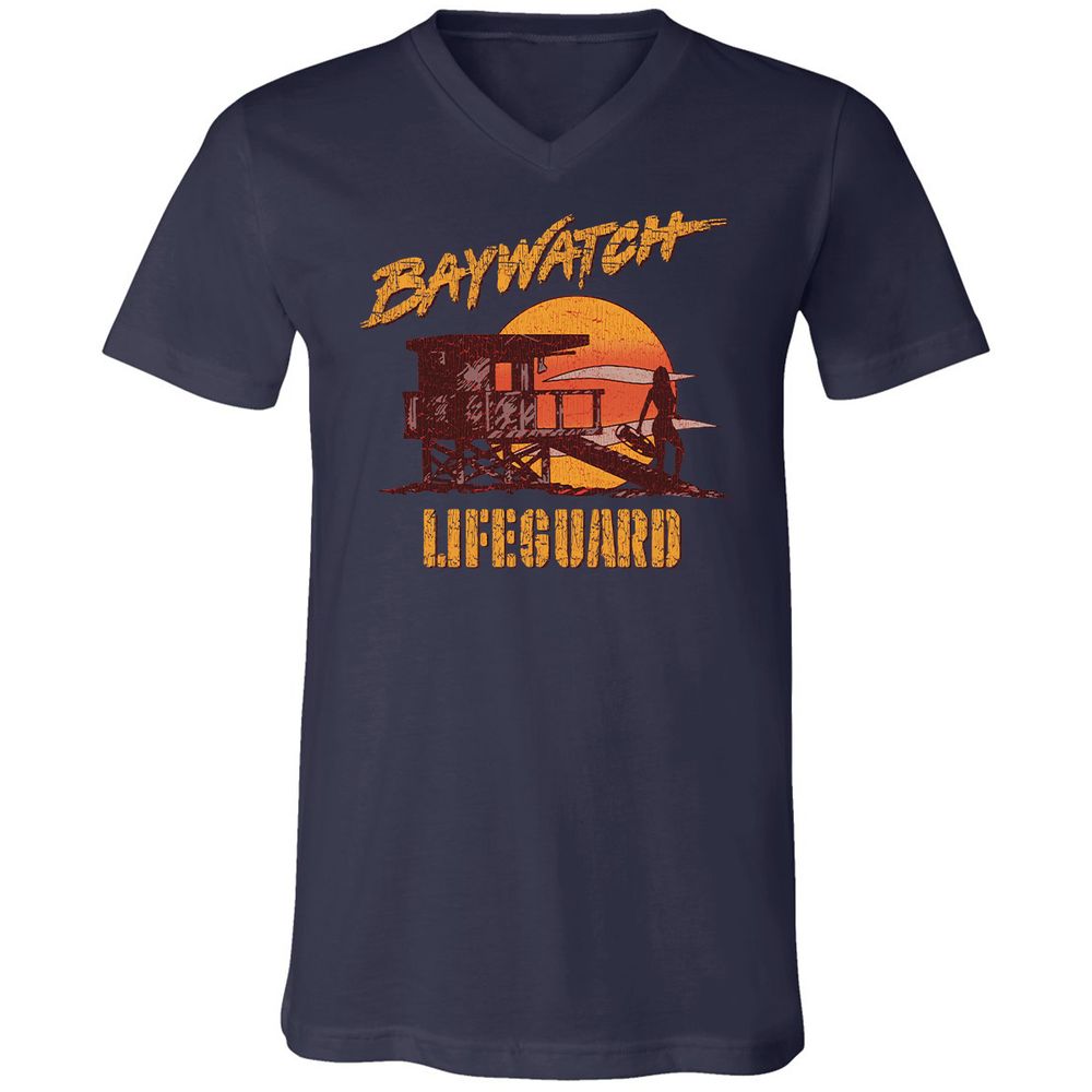 Unisex V-Neck T-Shirt - UXSYPVSZ - Navy - 2