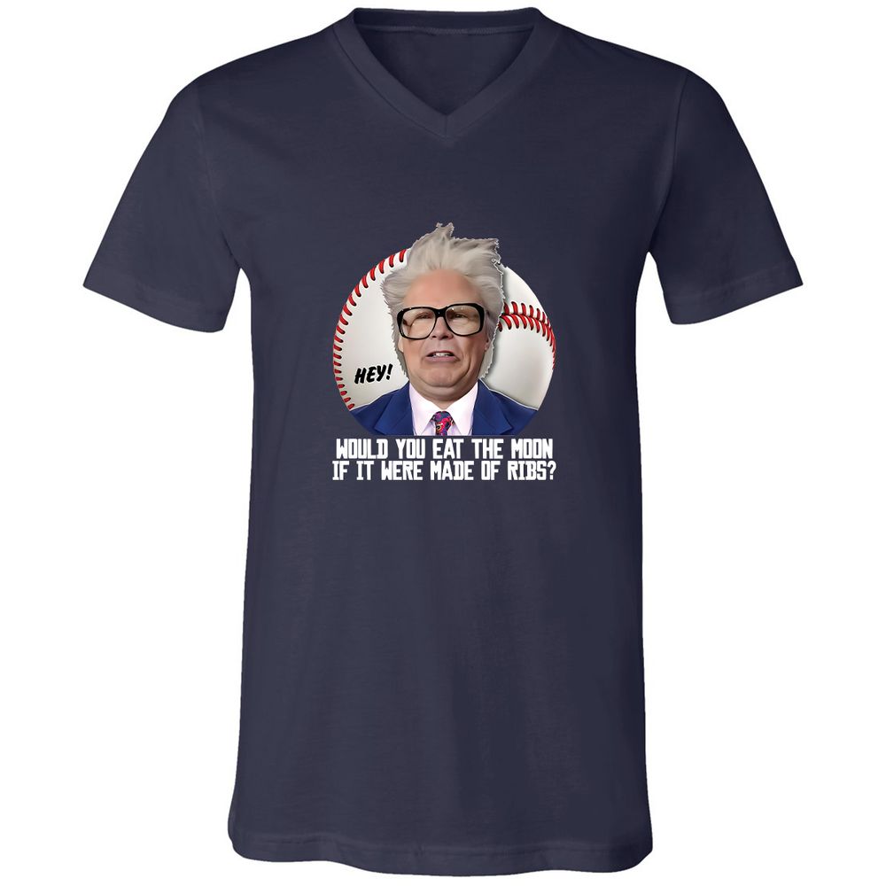 Unisex V-Neck T-Shirt - KVWD54U4 - Navy - 2