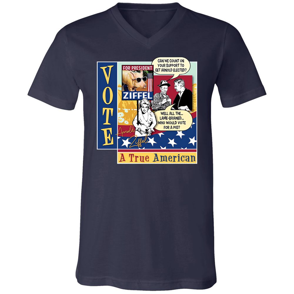 Unisex V-Neck T-Shirt - LB696P8T - Navy - 2