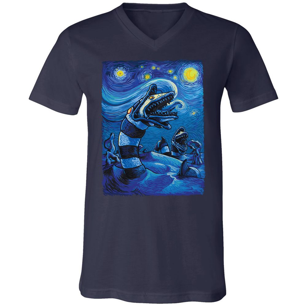 Unisex V-Neck T-Shirt - KTGJBJ3R - Navy - 2