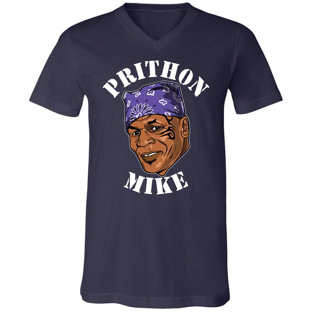 Unisex V-Neck T-Shirt - 8UF29GBM - Navy - 2