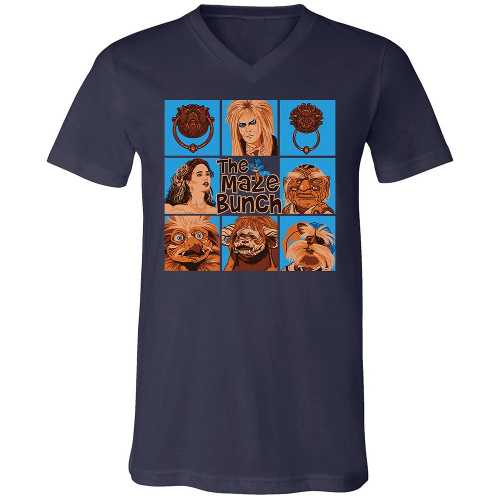 Unisex V-Neck T-Shirt - 4XBNXZZ5 - Navy - 2