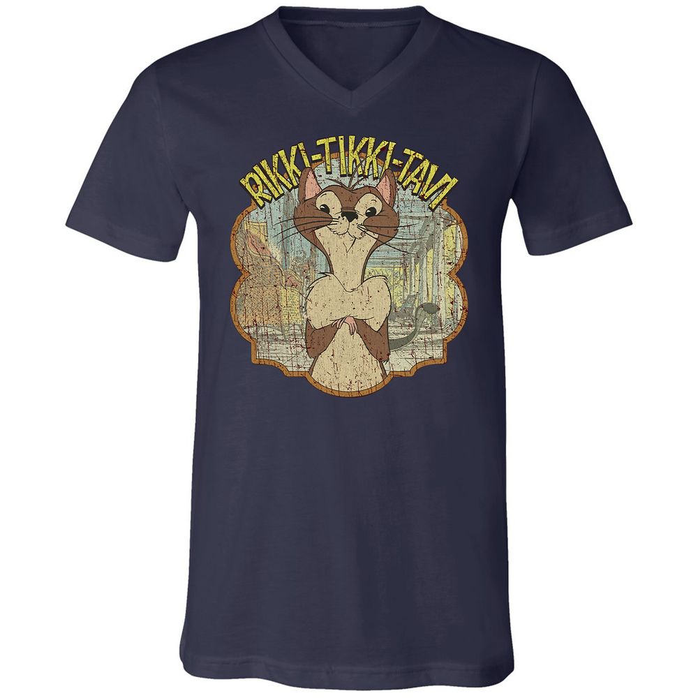 Unisex V-Neck T-Shirt - XW1WCGEK - Navy - 2