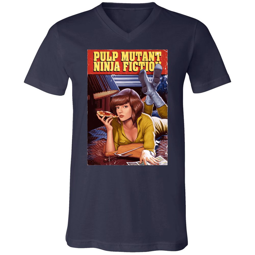 Unisex V-Neck T-Shirt - T3YBCC1N - Navy - 2