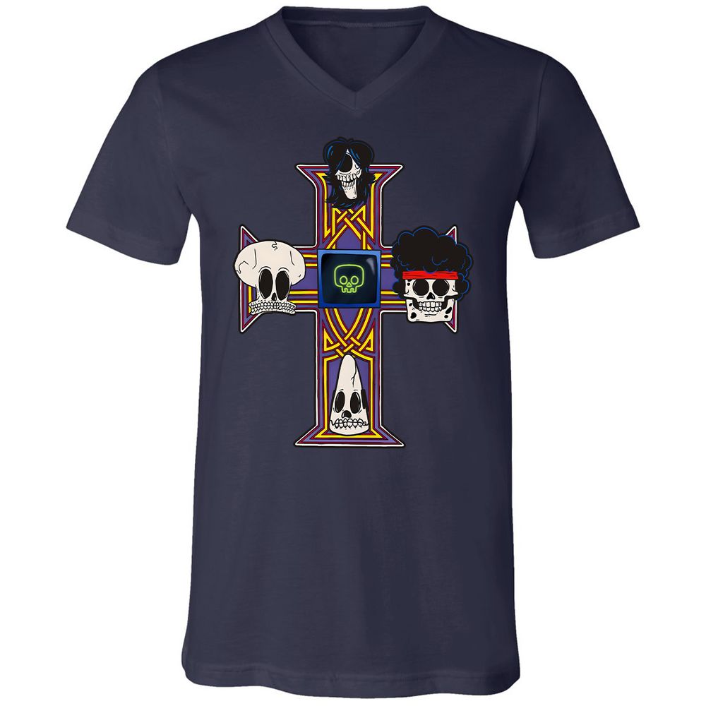 Unisex V-Neck T-Shirt - 33A1F38Y - Navy - 2