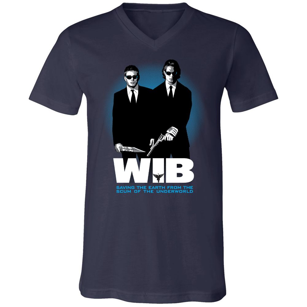 Unisex V-Neck T-Shirt - S97MDDT4 - Navy - 2