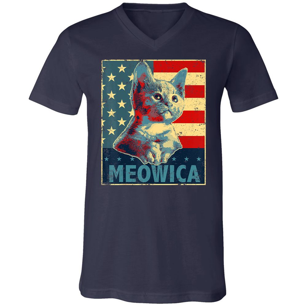 Unisex V-Neck T-Shirt - Z6EFX86C - Navy - 2