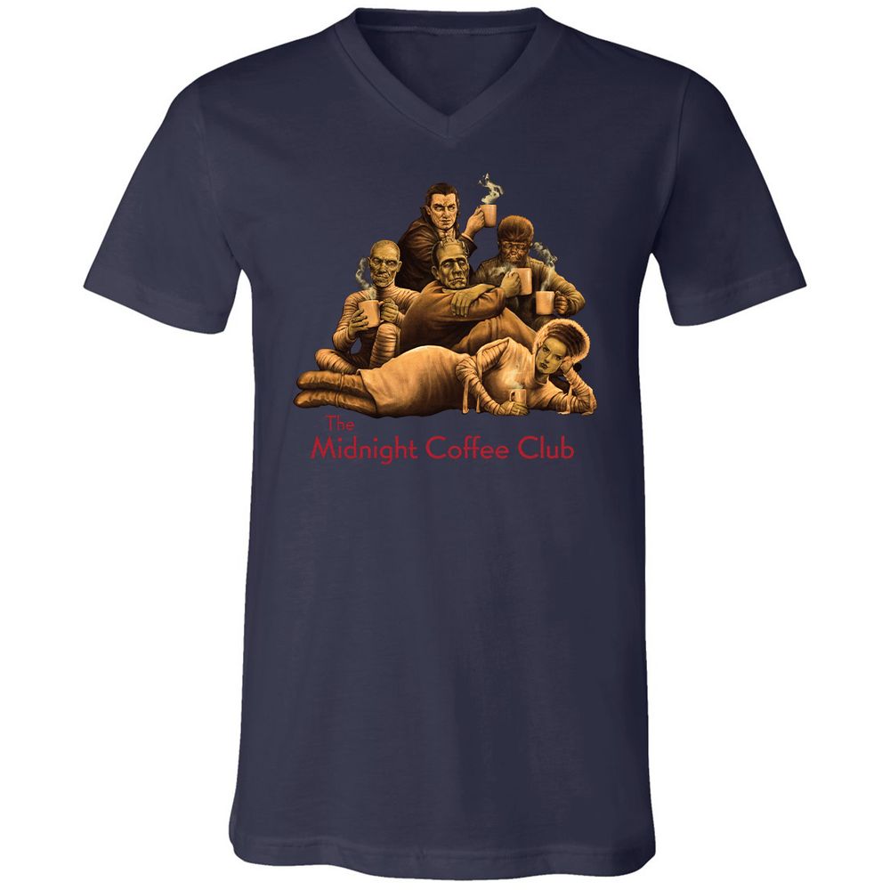 Unisex V-Neck T-Shirt - KFA9JNBS - Navy - 2