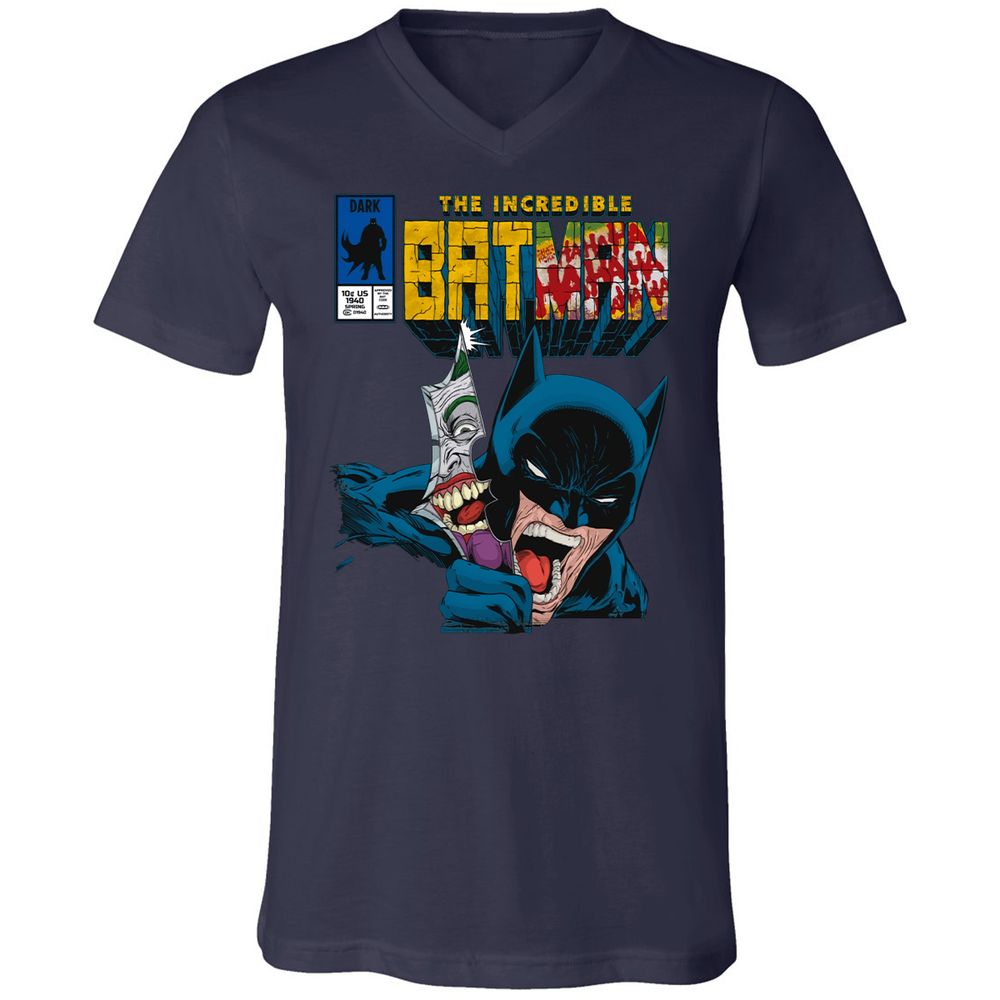 Unisex V-Neck T-Shirt - NMPTYSAM - Navy - 2