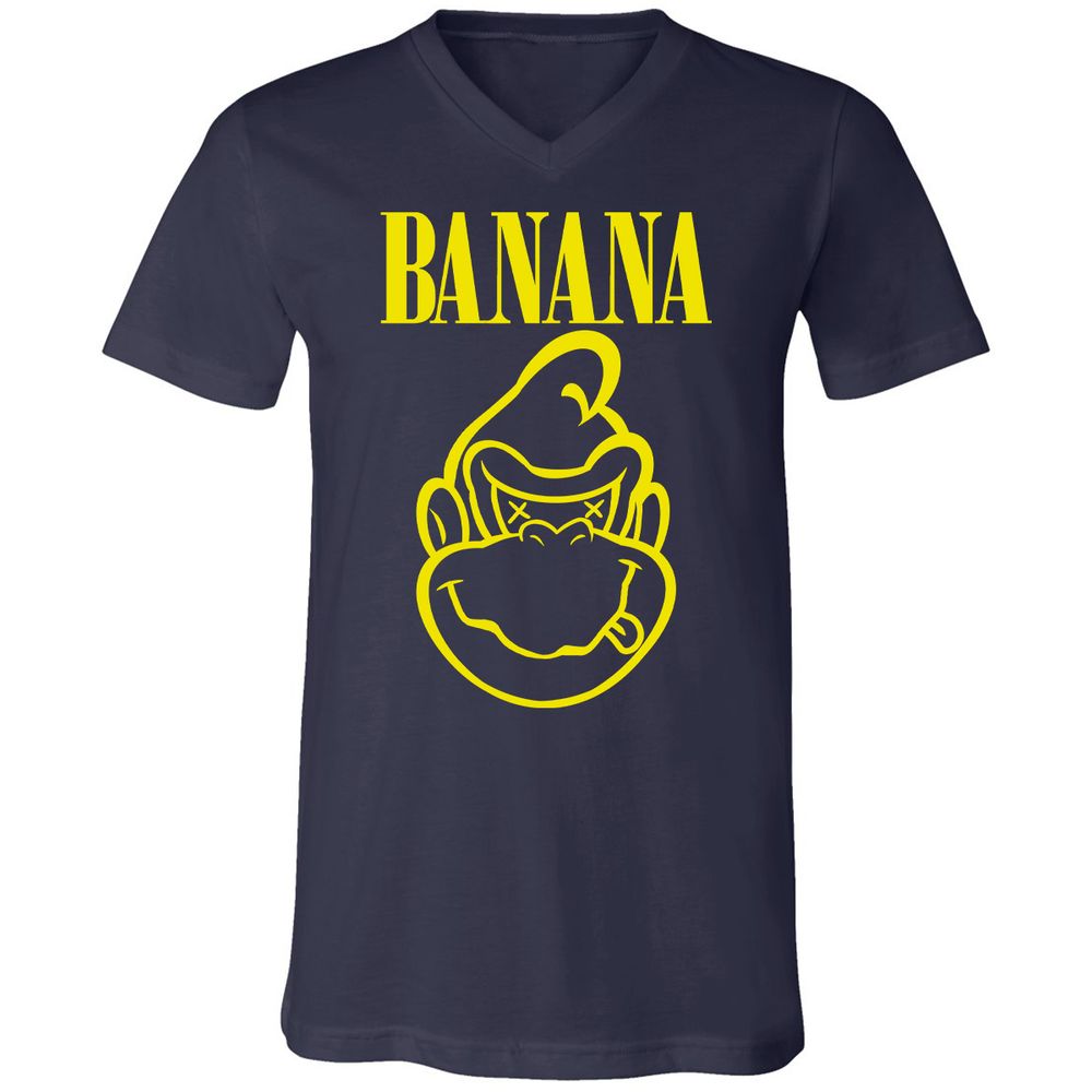 Unisex V-Neck T-Shirt - T8AWCFGJ - Navy - 2