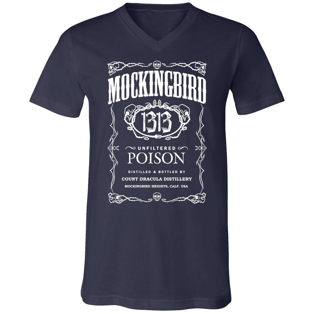 Unisex V-Neck T-Shirt - CVE8YJA6 - Navy - 2