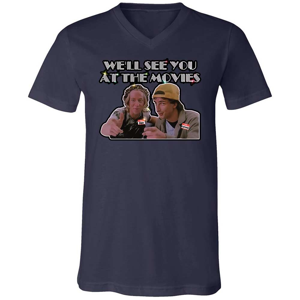 Unisex V-Neck T-Shirt - NZAJ9W88 - Navy - 2