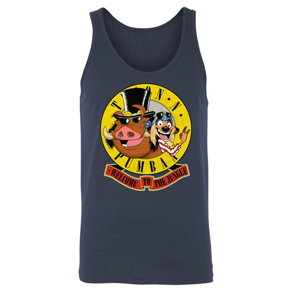 Unisex Jersey Tank - Black - Navy - 2