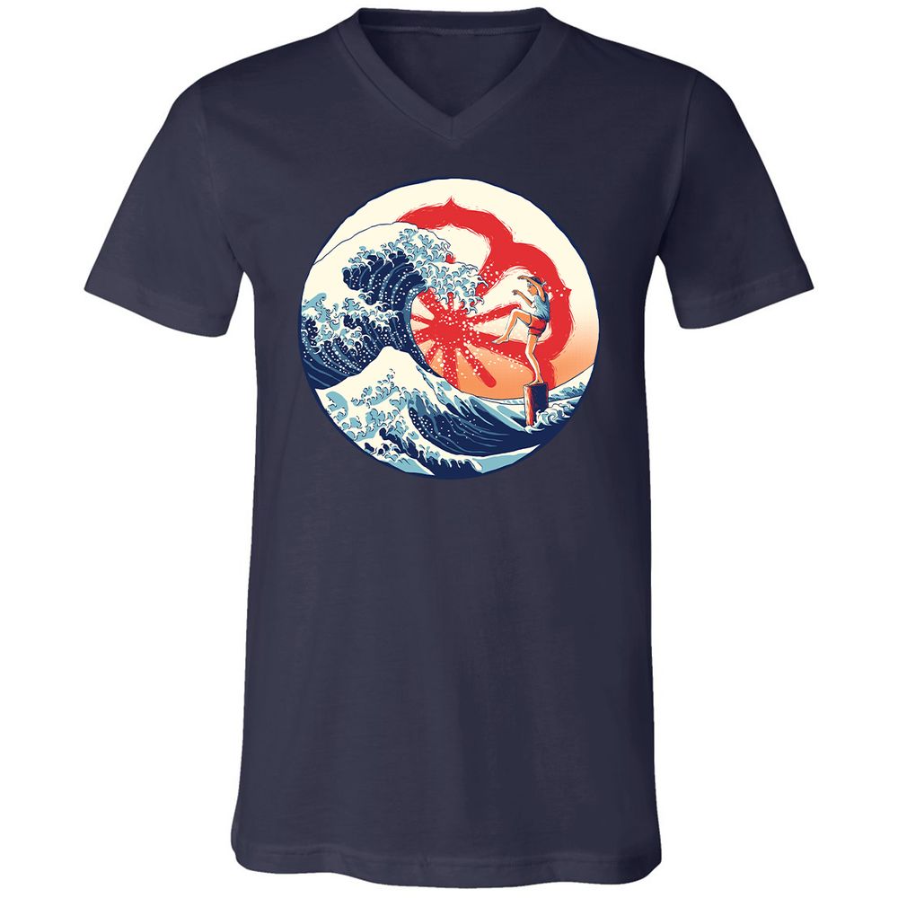 Unisex V-Neck T-Shirt - PVS1CKSG - Navy - 2