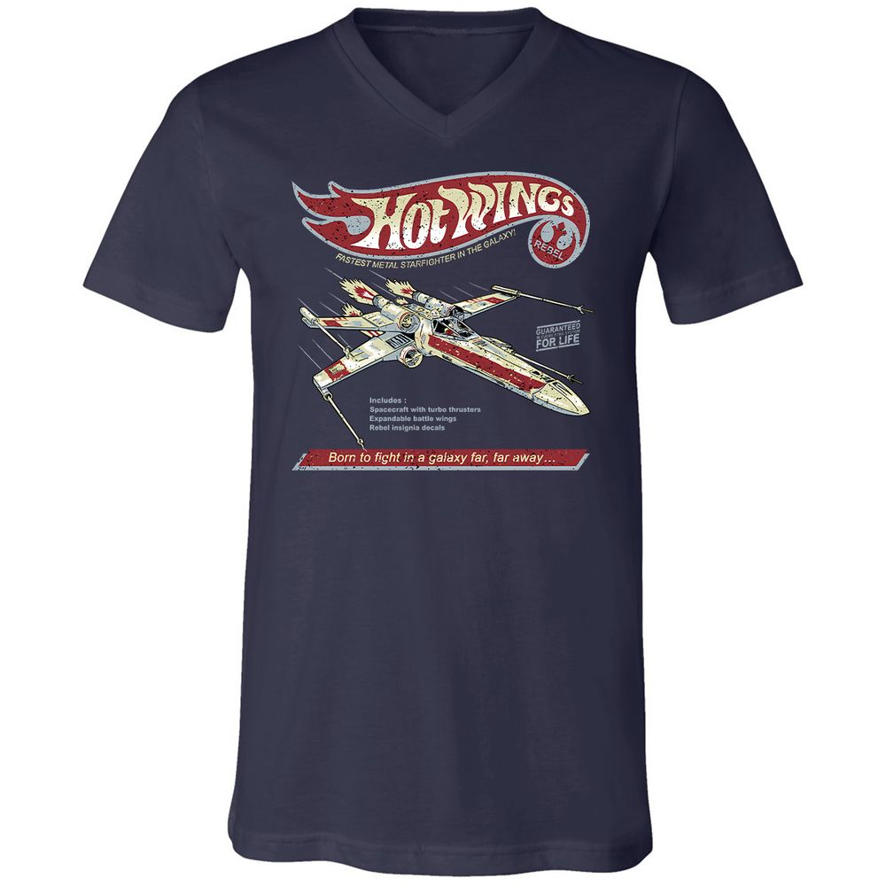 Unisex V-Neck T-Shirt - Y9KK1TAH - Navy - 2