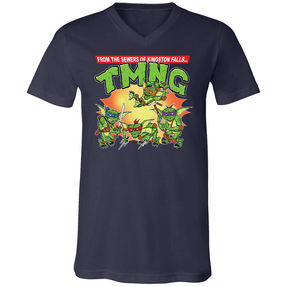 Unisex V-Neck T-Shirt - ET3QETBT - Navy - 2