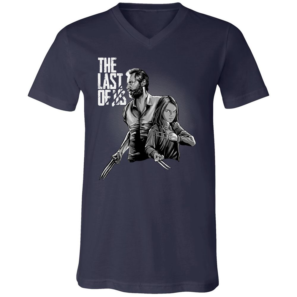 Unisex V-Neck T-Shirt - FH7VX7VY - Navy - 2