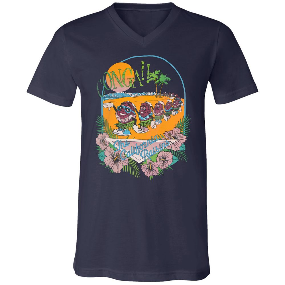 Unisex V-Neck T-Shirt - 8EHVT8N9 - Navy - 2