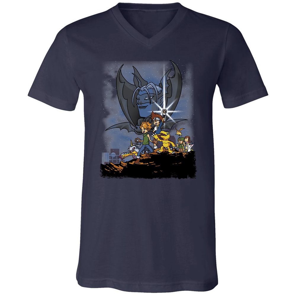 Unisex V-Neck T-Shirt - TCMMZNG4 - Navy - 2