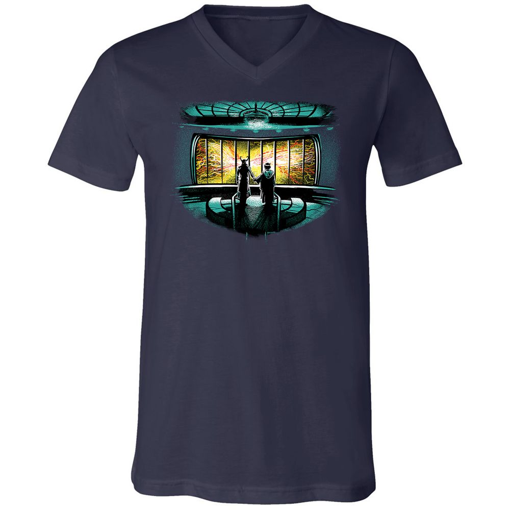 Unisex V-Neck T-Shirt - Z7SWCT78 - Navy - 2