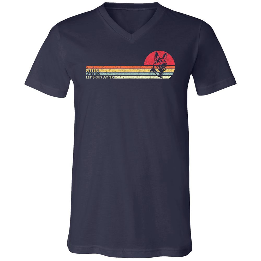 Unisex V-Neck T-Shirt - NK9V5LD3 - Navy - 2