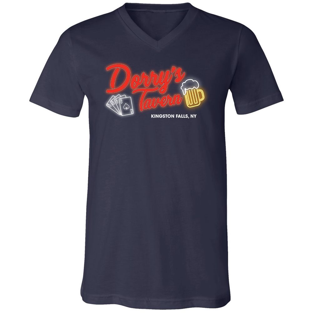 Unisex V-Neck T-Shirt - PC9P1QZC - Navy - 2