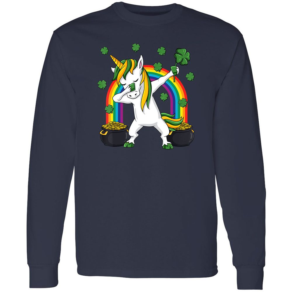 Long Sleeve T-Shirt - B6HWZQWL - Navy - 2