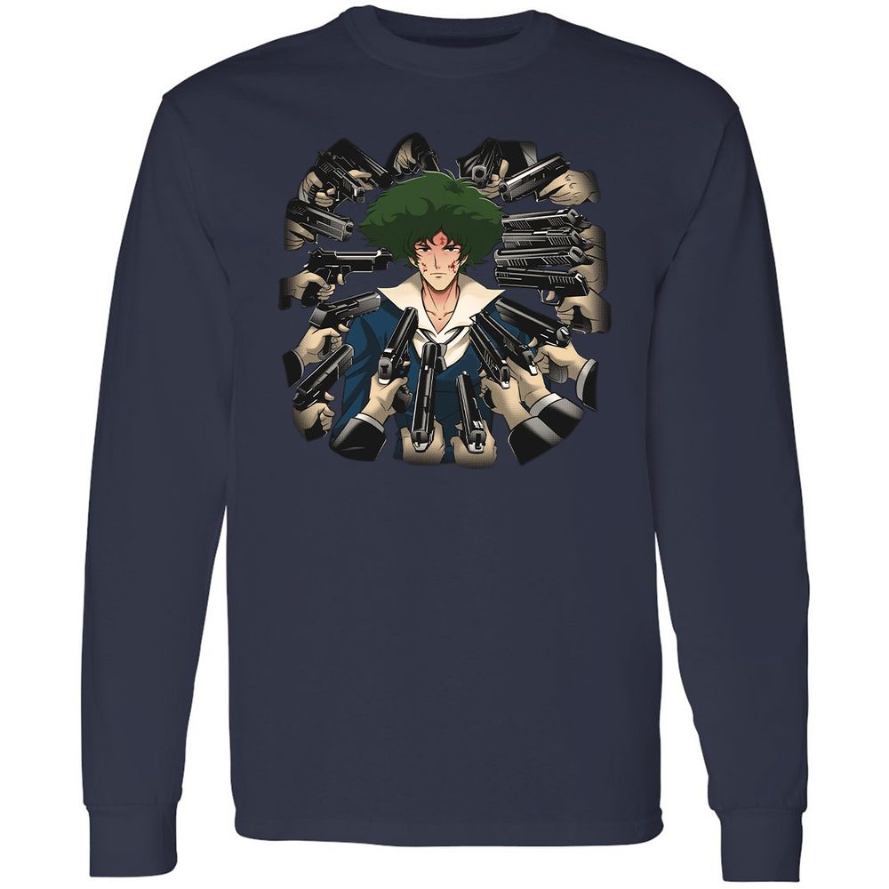 Long Sleeve T-Shirt - HWVU1DAR - Navy - 2