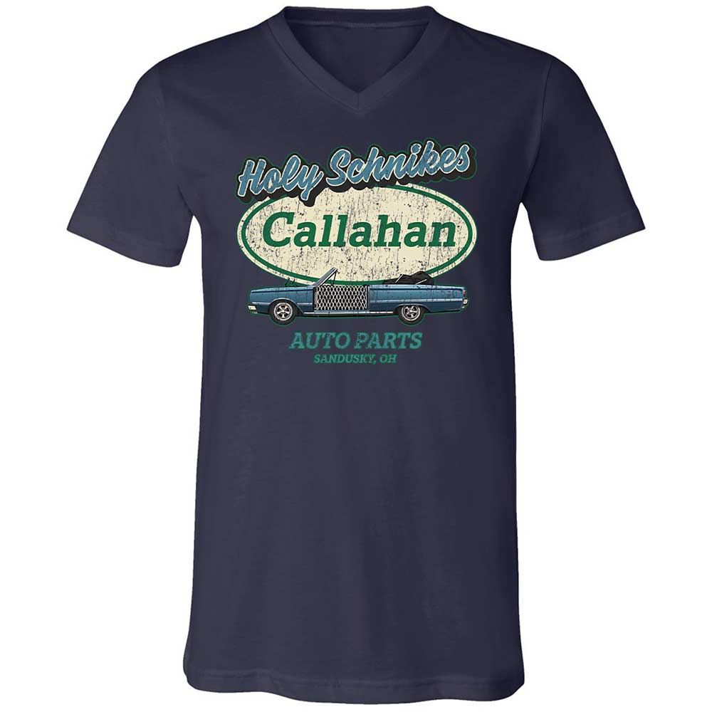 Unisex V-Neck T-Shirt - YQYAZSX4 - Navy - 2