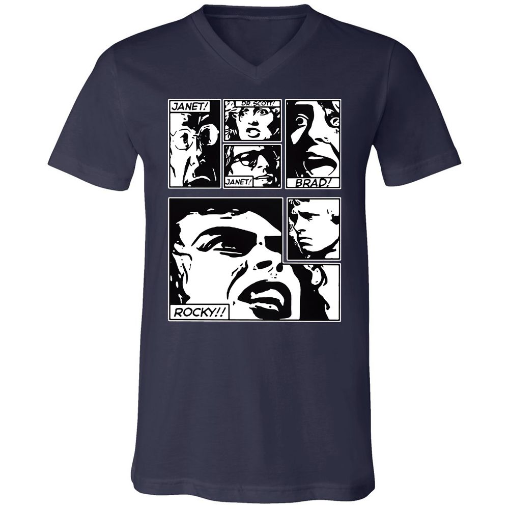 Unisex V-Neck T-Shirt - MD1X9P14 - Navy - 2