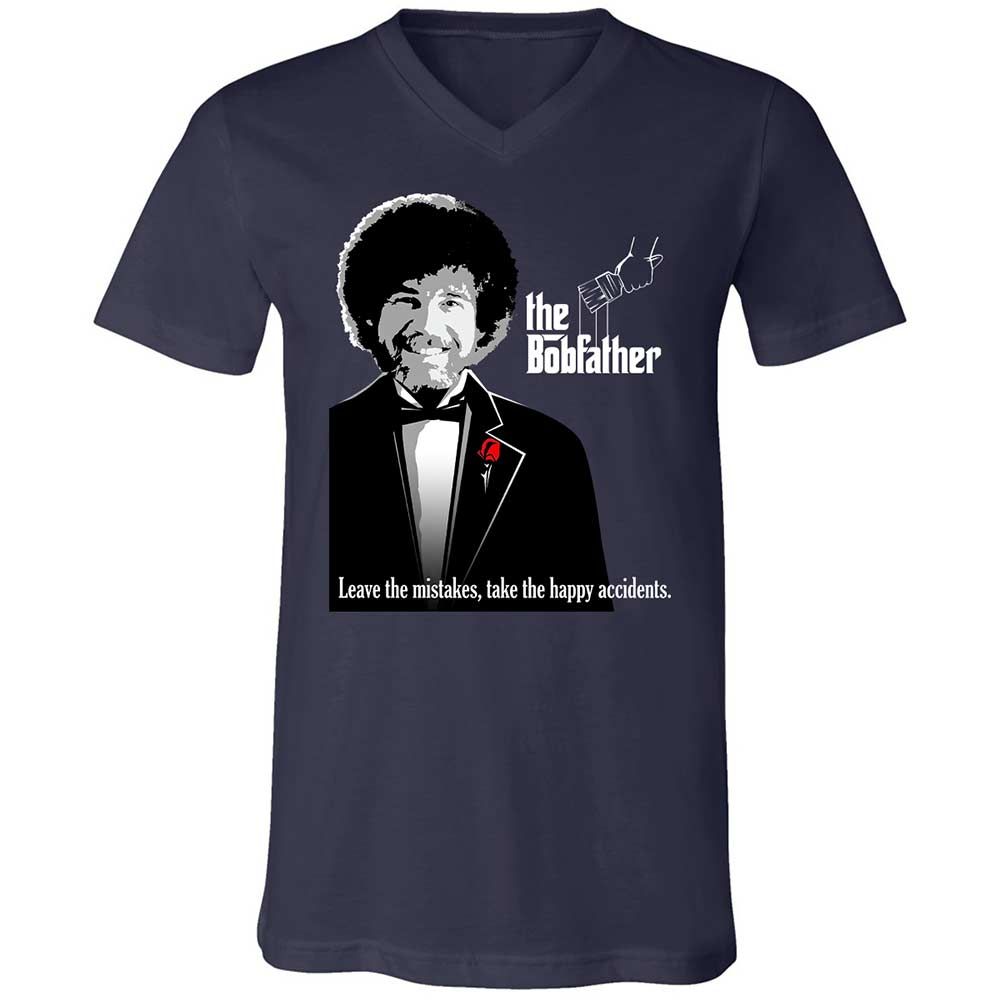 Unisex V-Neck T-Shirt - 7K6NTHNK - Navy - 2