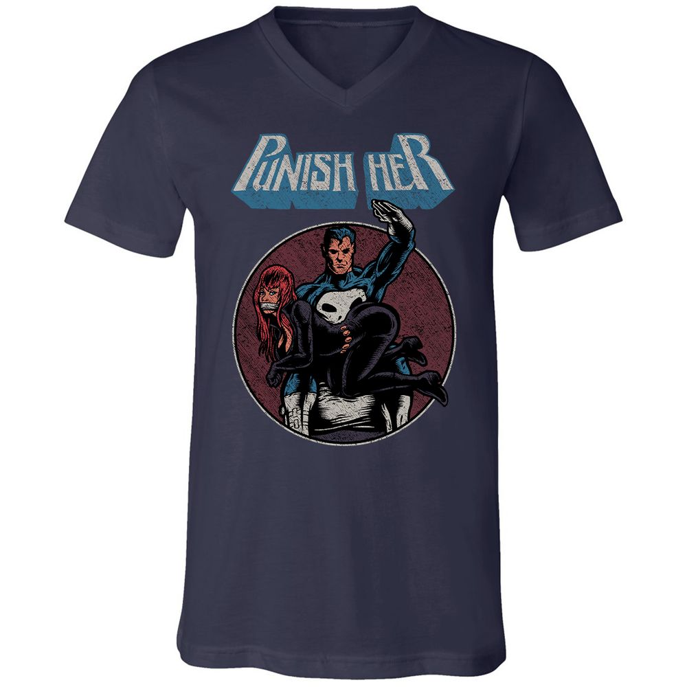Unisex V-Neck T-Shirt - VGLEKTQB - Navy - 2