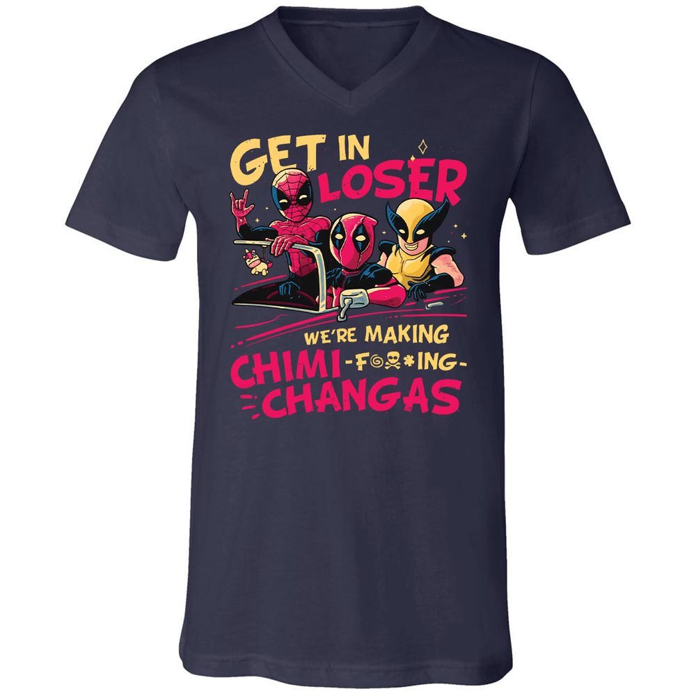 Unisex V-Neck T-Shirt - HZDP4XAA - Navy - 2