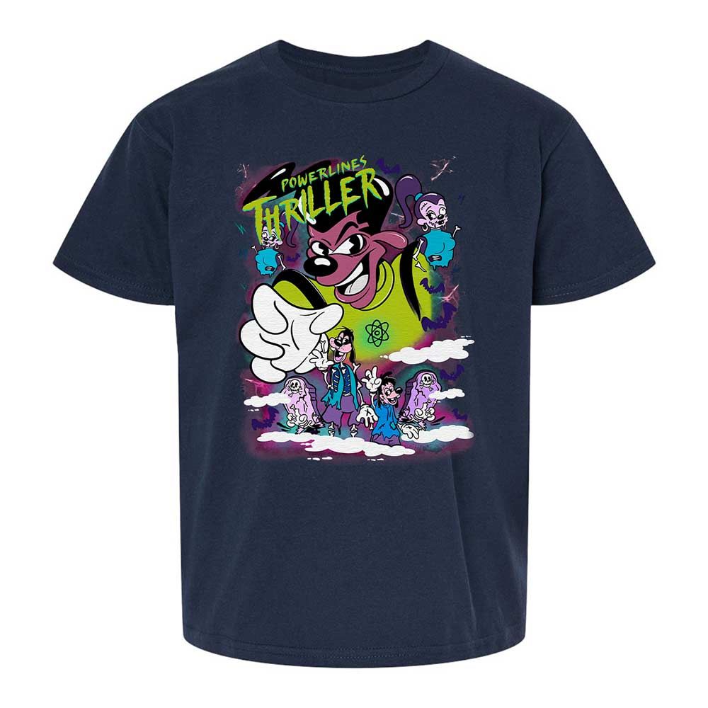 Vintage Pop Cartoon Horror Mashup - Navy - 2