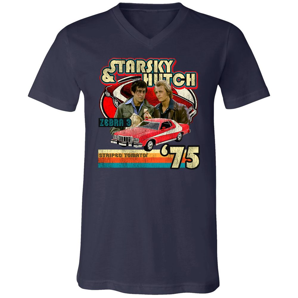 Unisex V-Neck T-Shirt - WKST1ZDU - Navy - 2