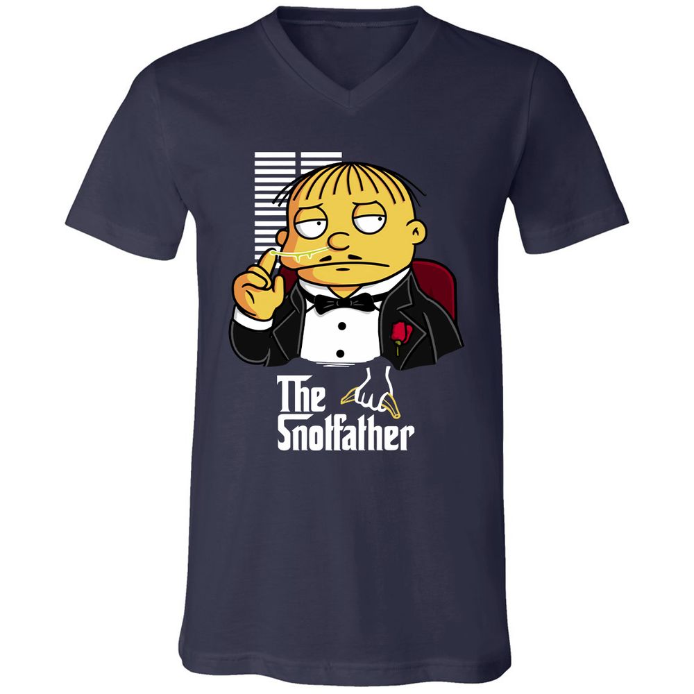 Unisex V-Neck T-Shirt - 6ZTY1BVM - Navy - 2