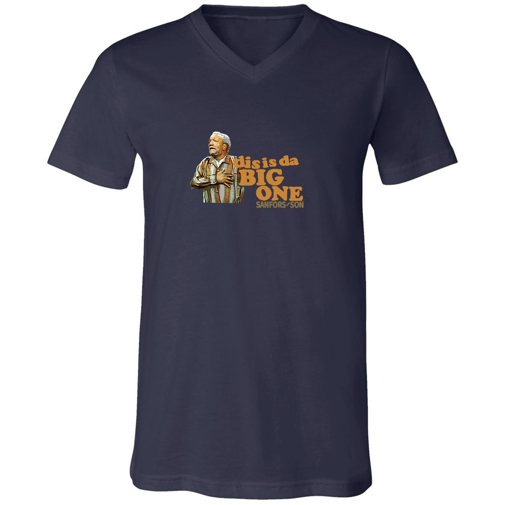 Unisex V-Neck T-Shirt - LGNTUAJ3 - Navy - 2