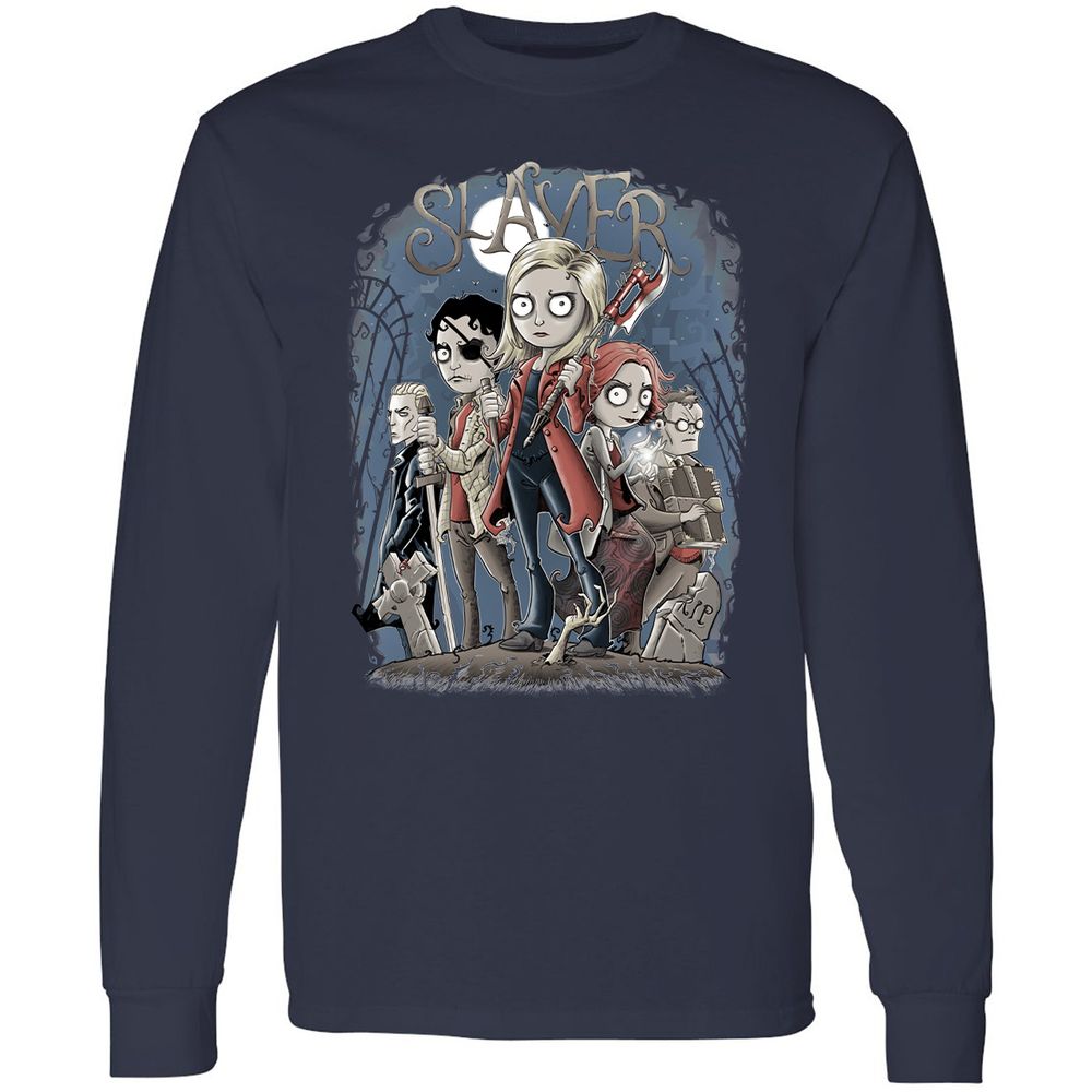 Long Sleeve T-Shirt - 6CUDQMPZ - Navy - 2