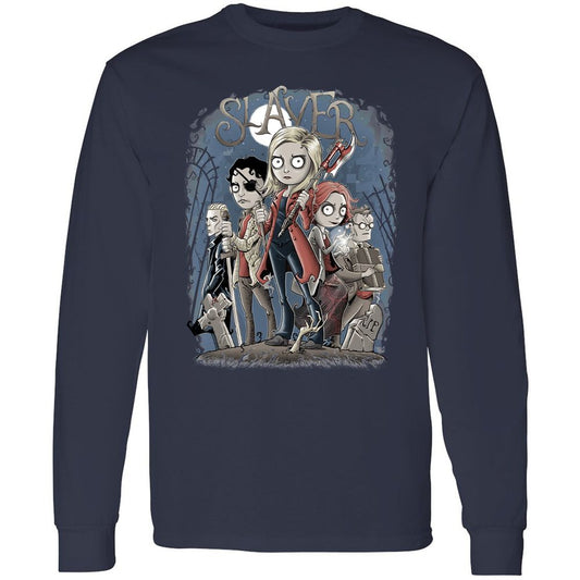 Long Sleeve T-Shirt - 6CUDQMPZ - Navy - 2