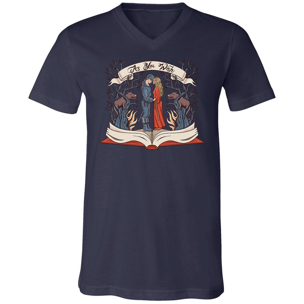 Unisex V-Neck T-Shirt - 1TPBB7LY - Navy - 2