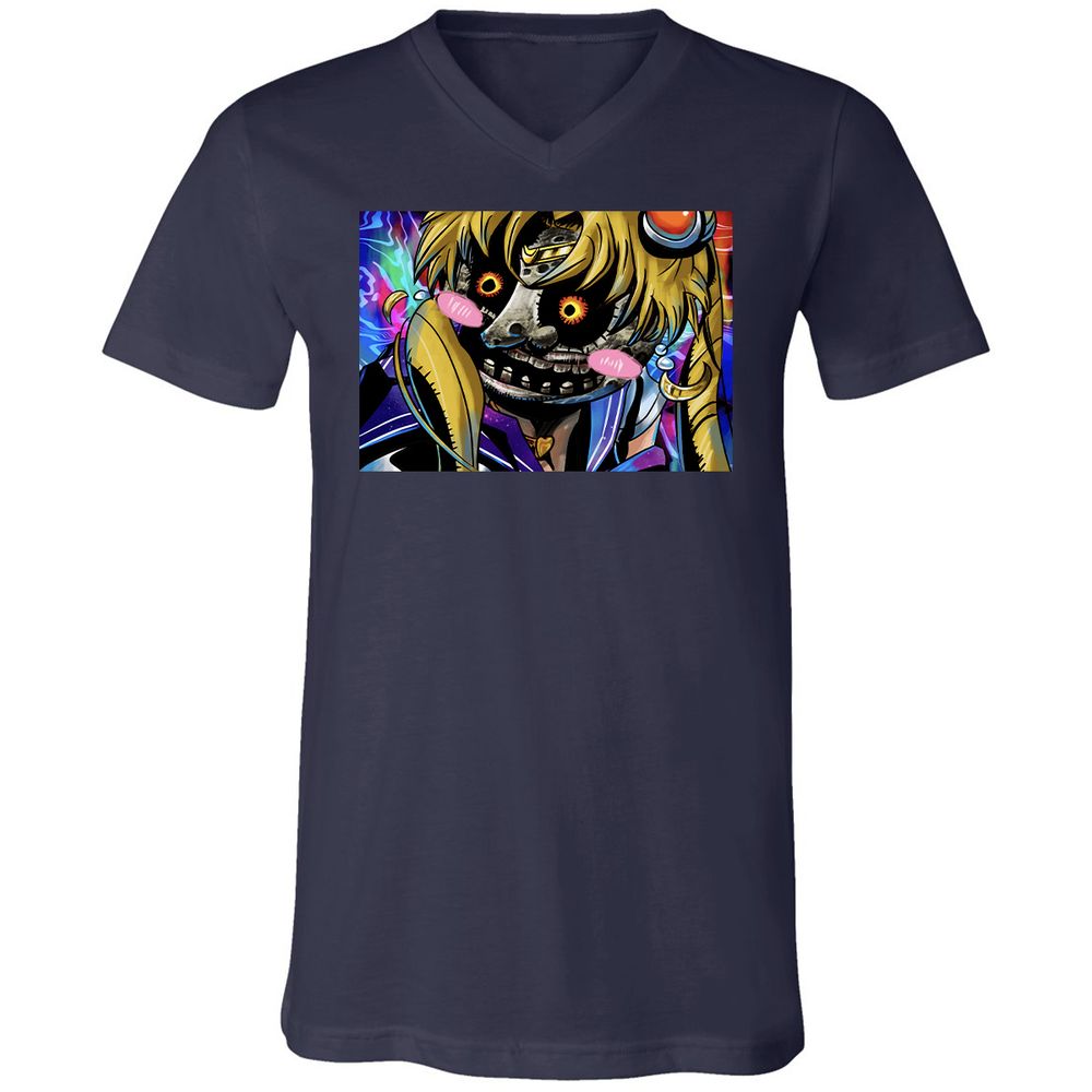 Unisex V-Neck T-Shirt - AP63H629 - Navy - 2